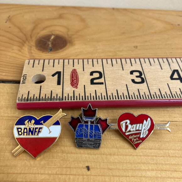 Banff National Park Lapel Pin Badge Set of 3 Sulphur Mountain Canada Souvenir - Picture 3 of 5